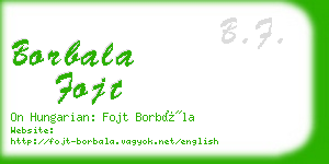 borbala fojt business card